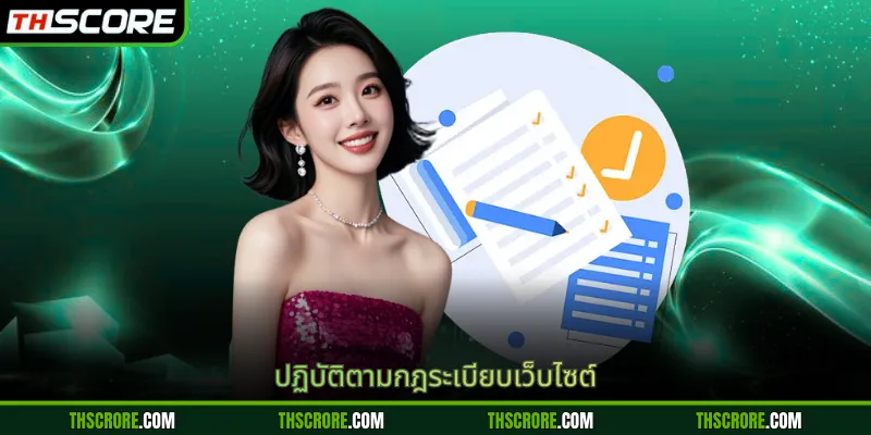 ปฏิบัติตามกฎระเบียบเว็บไซต์